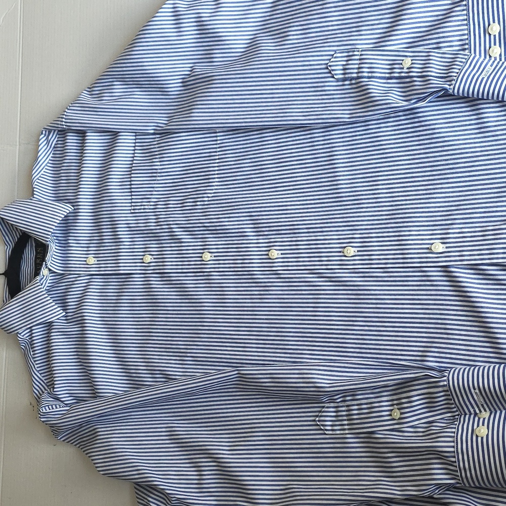 Ralph Lauren Blue Striped Long Sleeve Men's Shirt Or Oversized Fit For Female 17